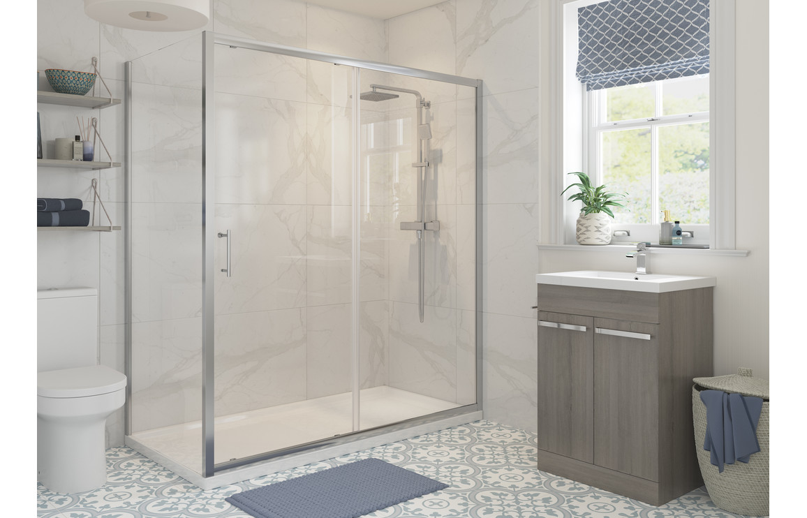 Options 1600mm Sliding Door - Chrome - Image 2