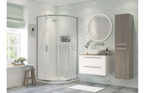 Amenity 1000mm 2 Door Quadrant - Chrome