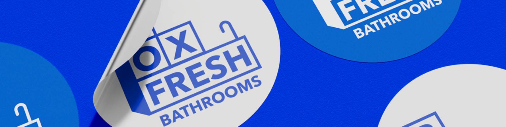 Blue and White BoxFresh Logo Stickers