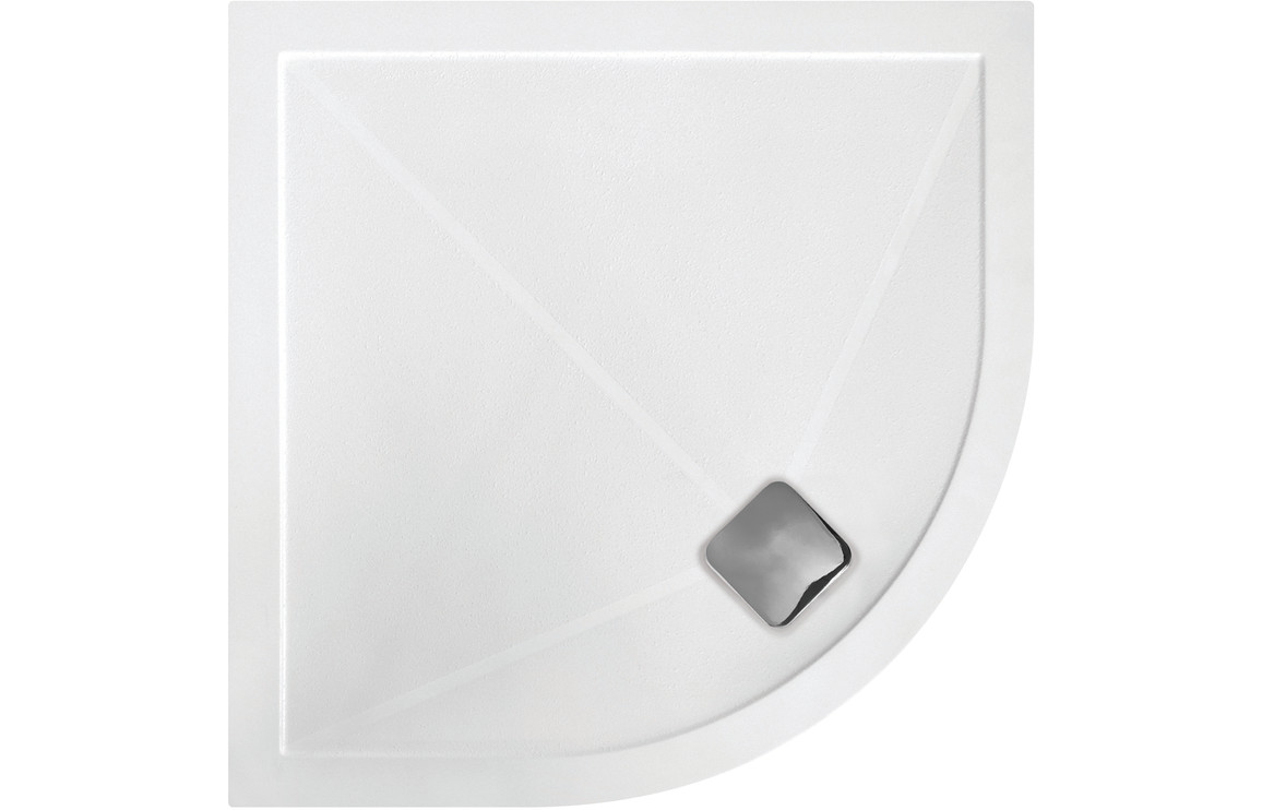 28mm Anti-Slip Ultra-Slim 1200mm x 800mm Offset Quadrant Tray & Waste (LH)