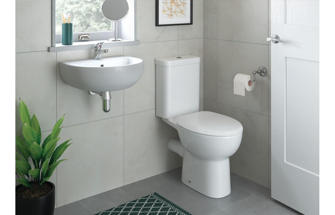 Merrick 450x400mm 1TH Basin & Semi Pedestal - Image 3