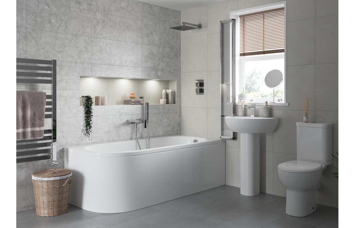 Merrick 450x400mm 1TH Basin & Semi Pedestal - Image 2