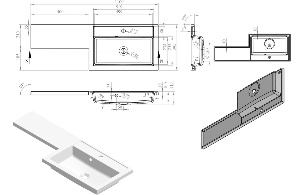 Bathroom sink design