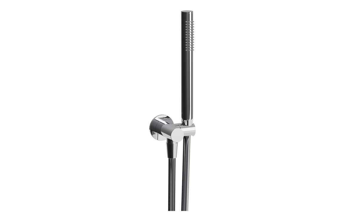 Abode Euphoria Circular Wall Outlet Handset & Bracket Set - Chrome
