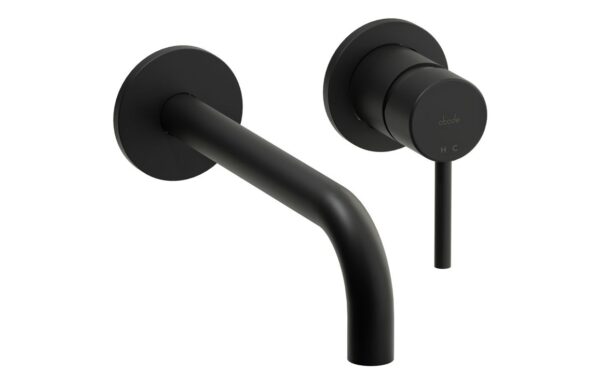 Abode Harmonie Wall Mounted Basin / Bath Mixer - Matt Black