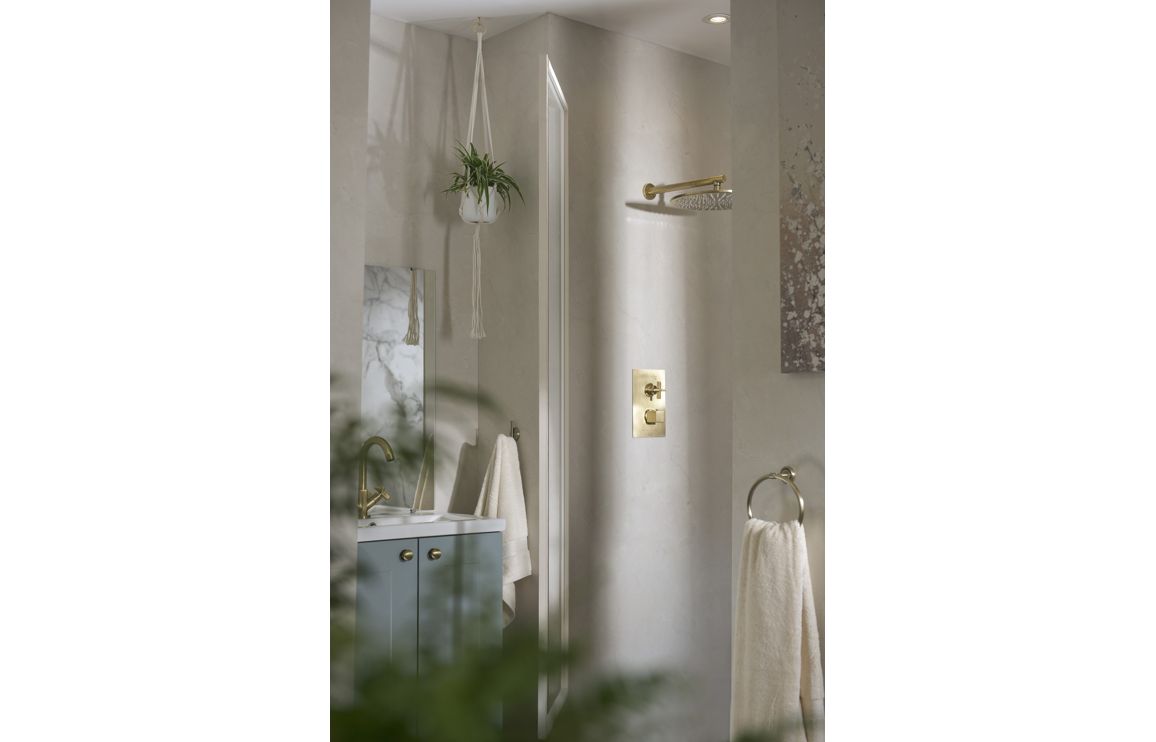 Abode Serenitie Basin Mixer - Antique Brass - Image 4