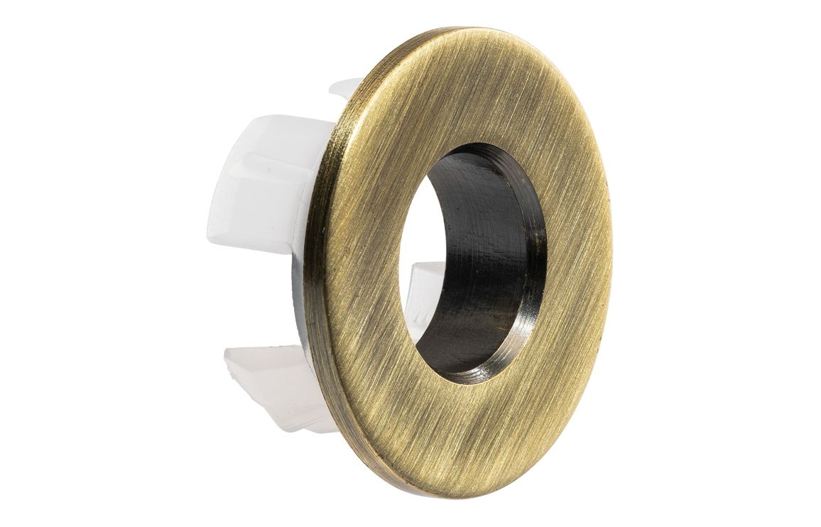 Abode Uno Basin Overflow Ring - Antique Brass