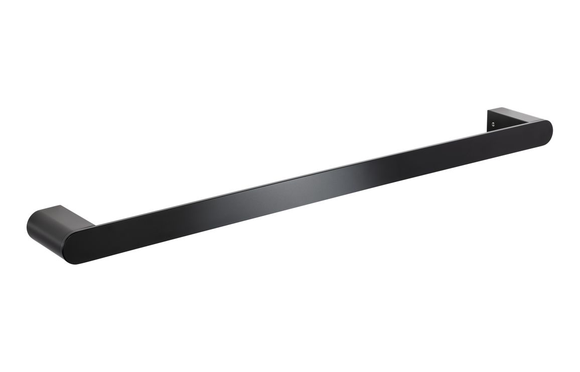 Abode Uno Single Towel Rail - Matt Black