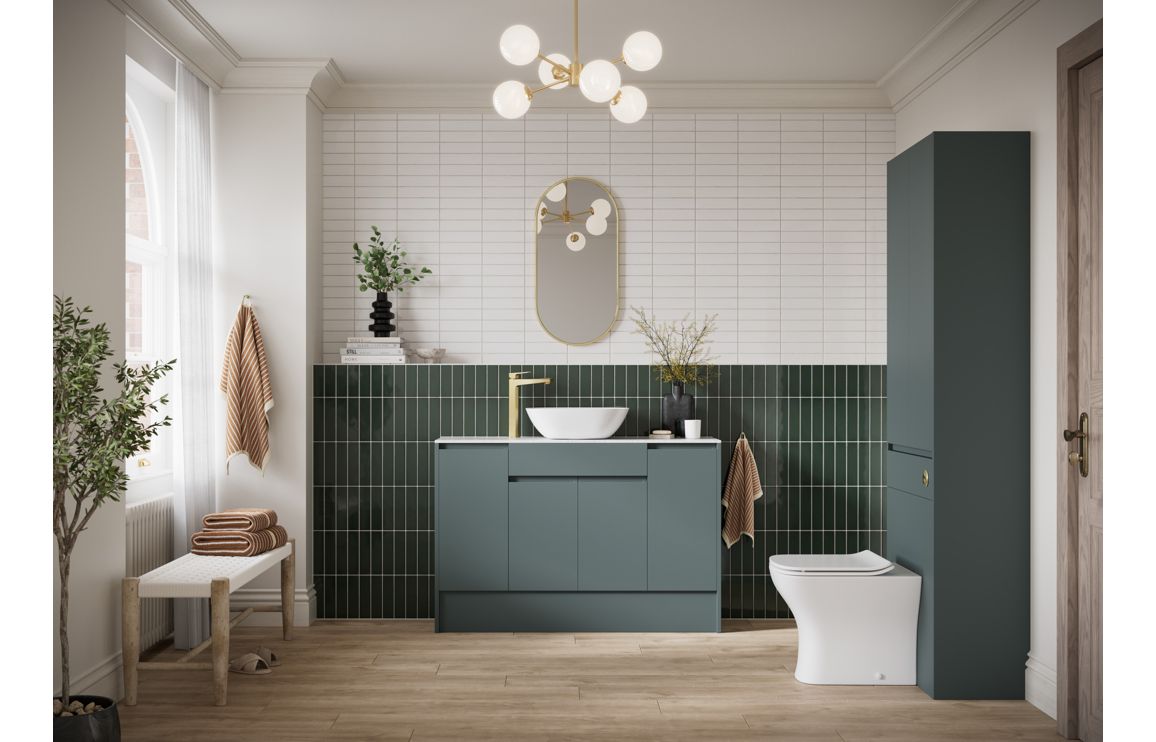 Kentucky 1236mm Slim Basin & WC Unit Pack - Matt Green Camo (Grey Cab) - Image 2