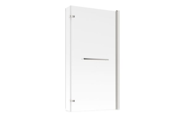 815x1500mm L Shape Bath Screen (6mm) - Chrome