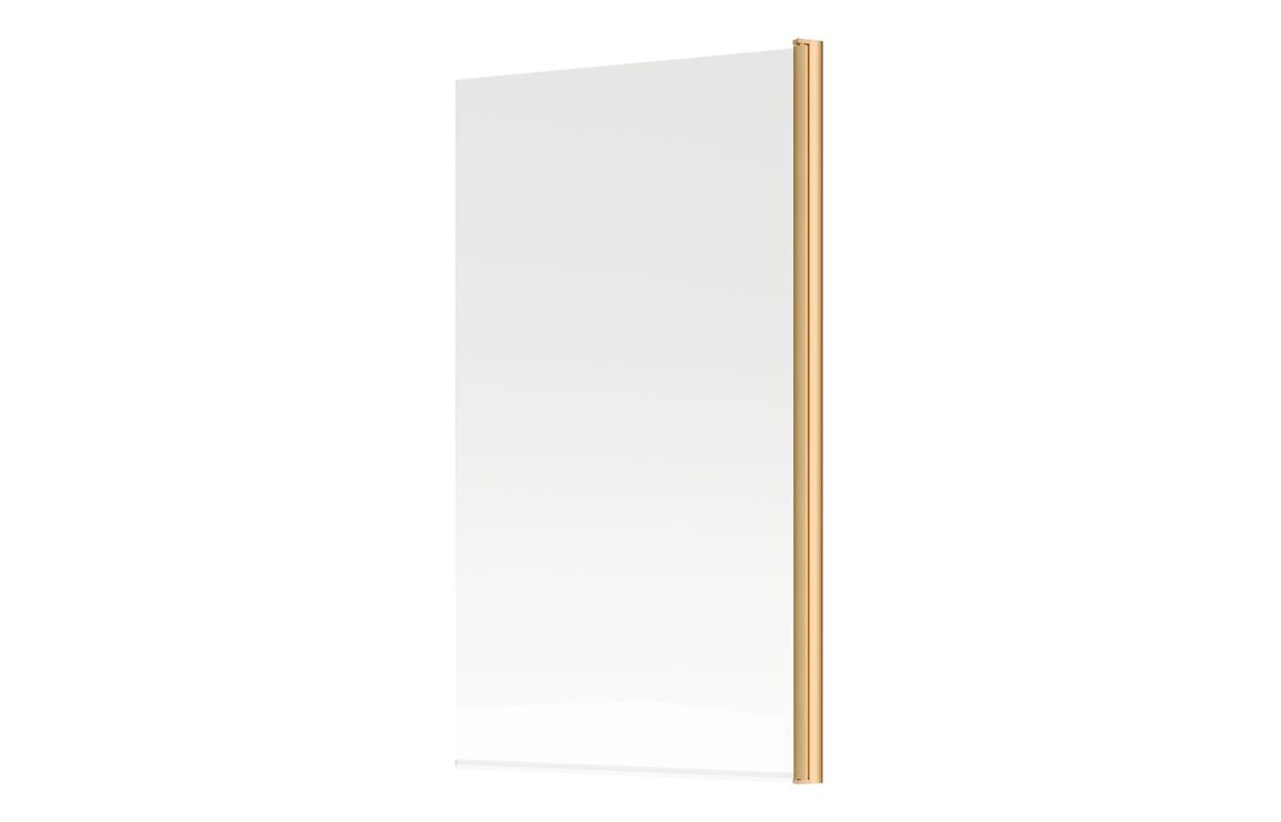 800x1500mm Single Straight Bath Screen (6mm) - Brushed Brass - Image 3