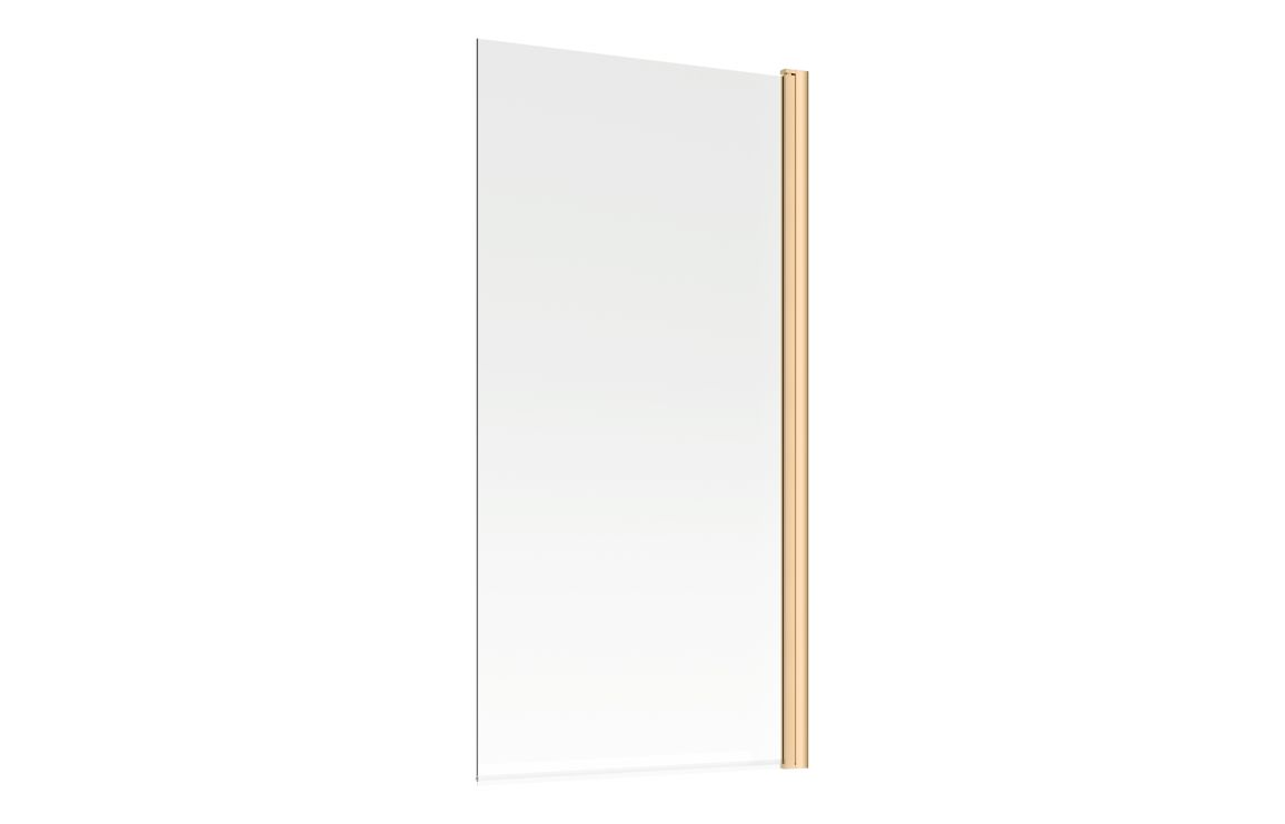 800x1500mm Single Straight Bath Screen (6mm) - Brushed Brass - Image 2