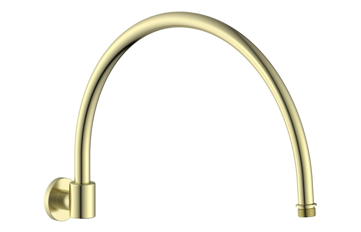 Atlas 365mm Traditional Round Shower Arm - Brushed Brass