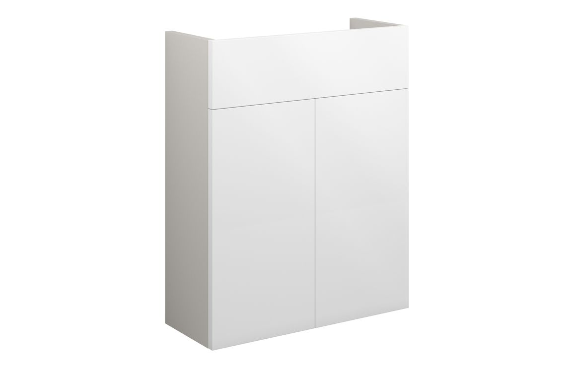Nevada 500mm Slim Basin Unit - White Gloss (Grey Cab)