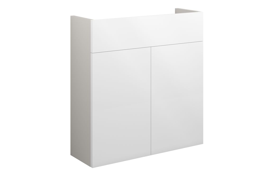 Nevada 600mm Slim Basin Unit - White Gloss (Grey Cab)