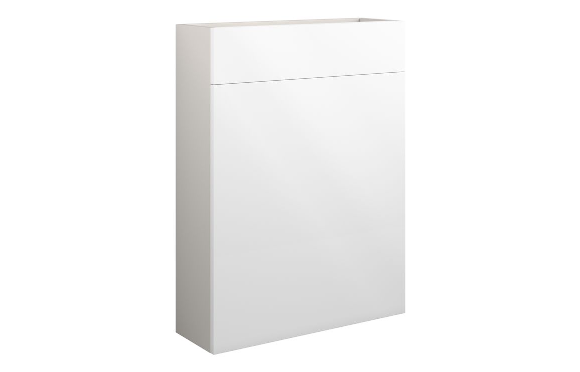 Nevada 600mm Slim WC Unit - White Gloss (Grey Cab)