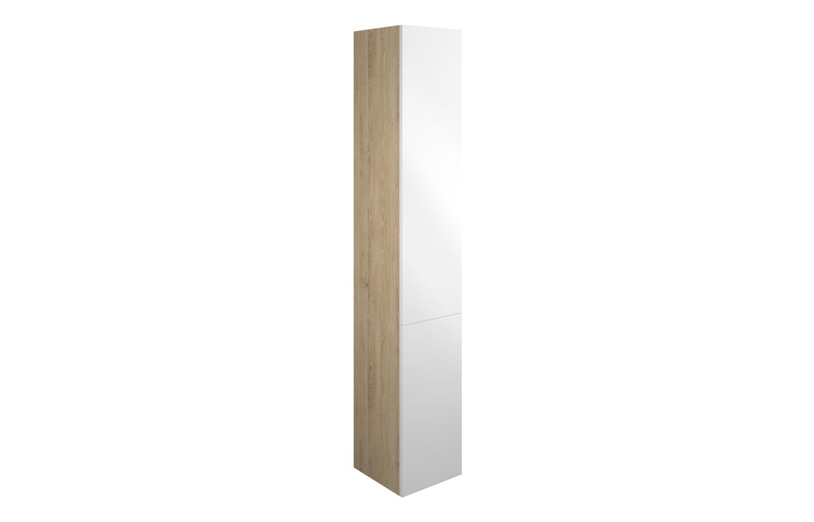 Nevada 300mm Tall Unit - White Gloss (Oak Cab)