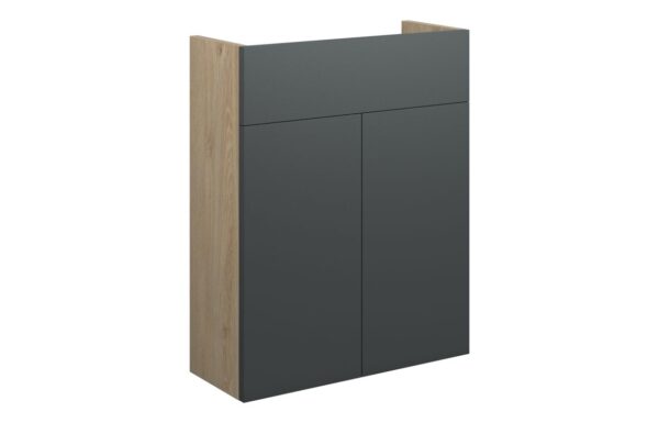 Nevada 500mm Slim Basin Unit - Matt Graphite Grey (Oak Cab)