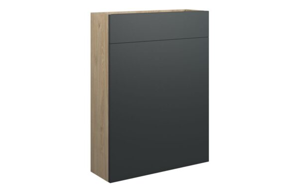 Nevada 600mm Slim WC Unit - Matt Graphite Grey (Oak Cab)