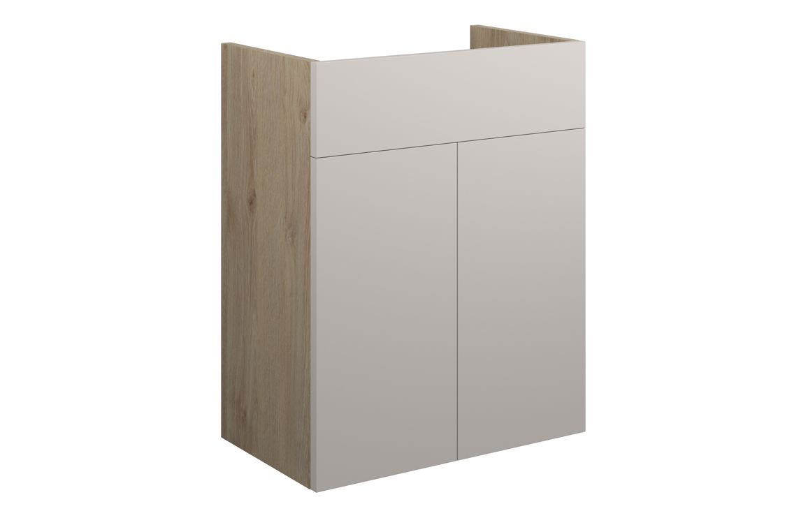 Nevada 500mm Standard Basin Unit - Matt Dove Grey (Oak Cab)