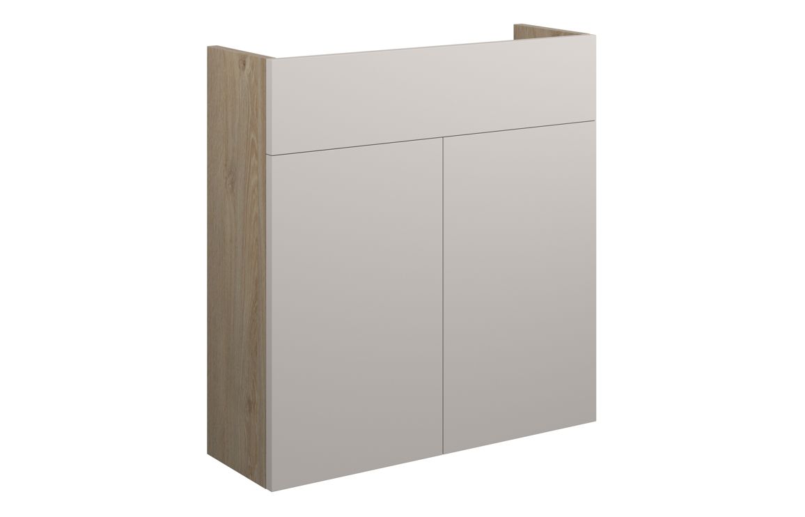 Nevada 600mm Slim Basin Unit - Matt Dove Grey (Oak Cab)