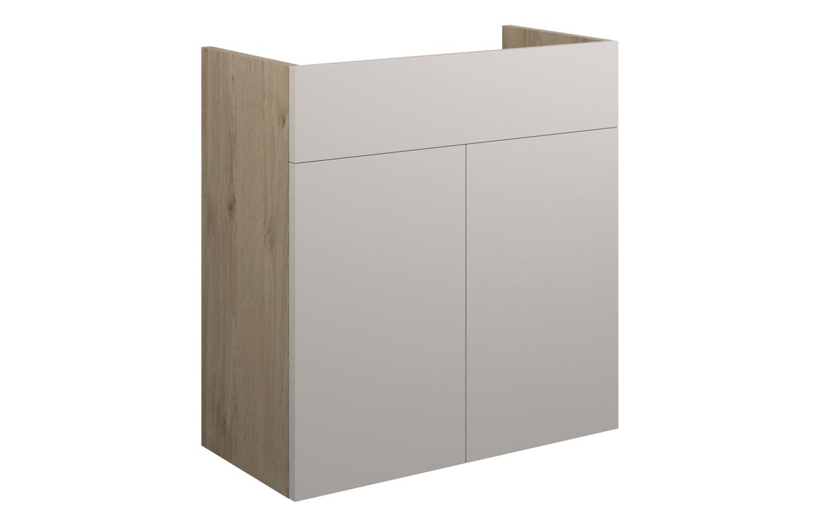 Nevada 600mm Standard Basin Unit - Matt Dove Grey (Oak Cab)