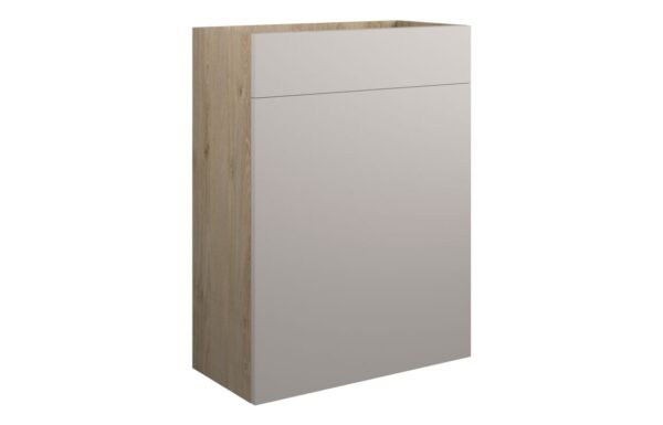 Nevada 600mm Standard WC Unit - Matt Dove Grey (Oak Cab)