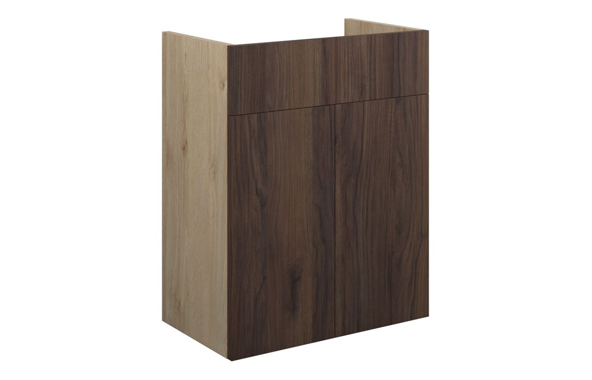 Nevada 500mm Standard Basin Unit - Warm Walnut (Oak Cab)