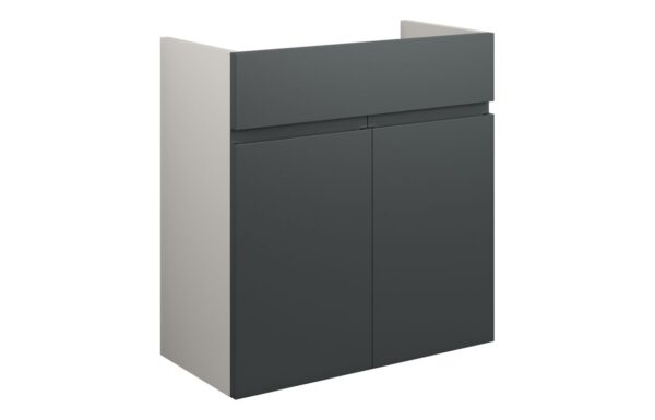 Kentucky 600mm Standard Basin Unit - Matt Graphite Grey (Grey Cab)