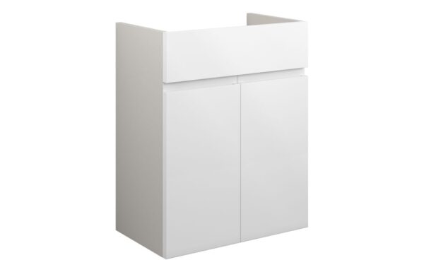 Kentucky 500mm Standard Basin Unit - White Gloss (Grey Cab)