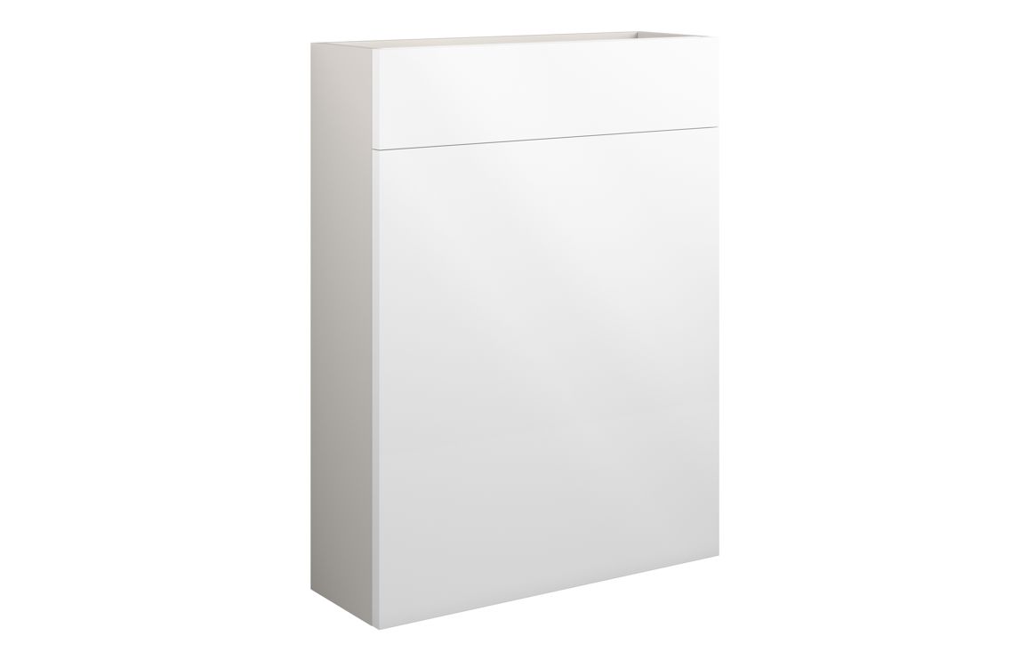 Kentucky 600mm Slim WC Unit - White Gloss (Grey Cab)