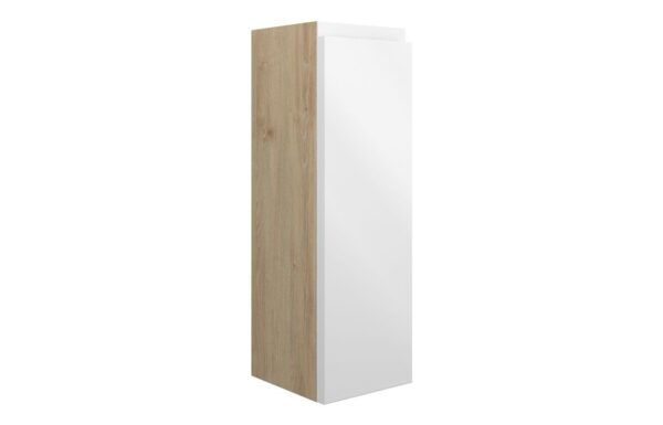 Kentucky 200mm Slim Base Unit - White Gloss (Oak Cab)