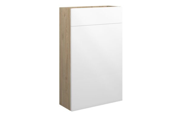 Kentucky 500mm Slim WC Unit - White Gloss (Oak Cab)