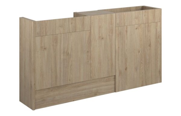 Nevada 1536mm Standard Basin WC & 1 Door Unit Pack - Havana Oak (Grey Cab)