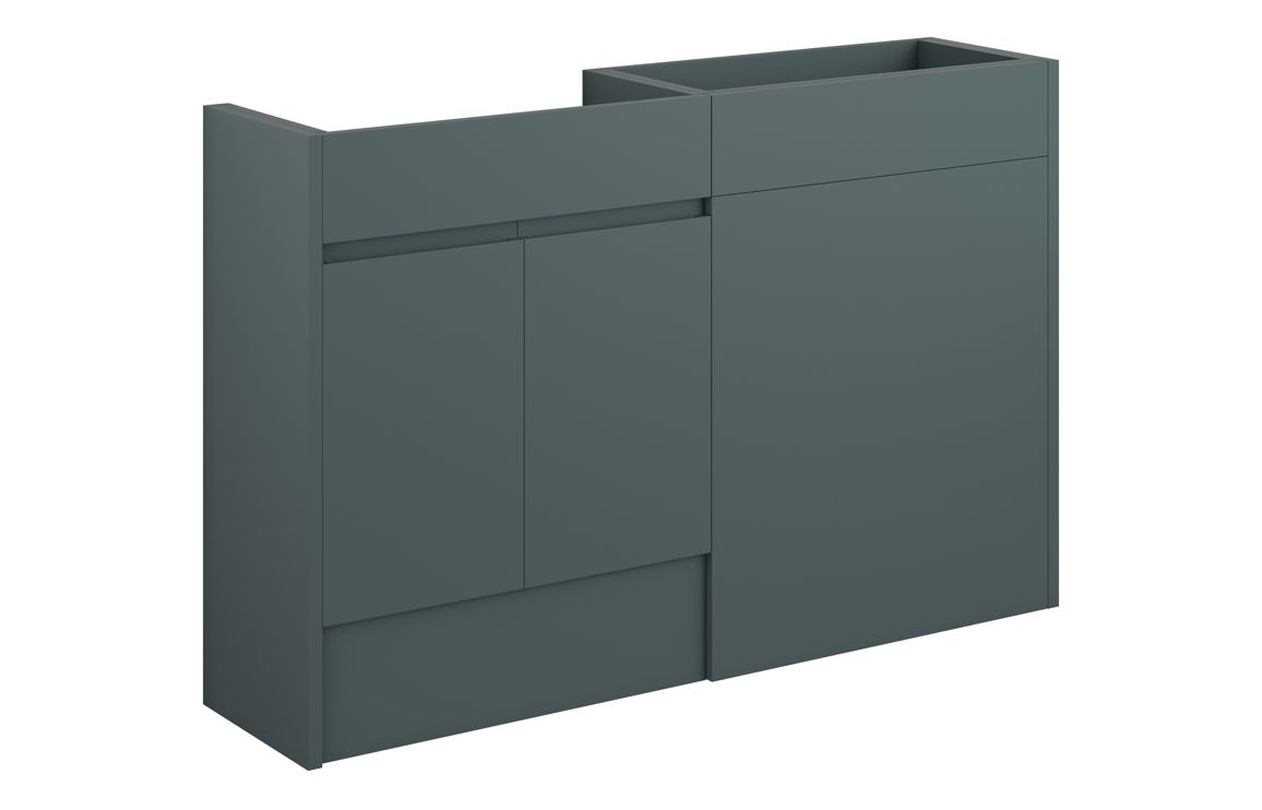 Kentucky 1236mm Standard Basin & WC Unit Pack - Matt Green Camo (Oak Cab)
