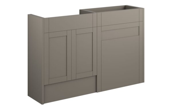 Arizona 1236mm Standard Basin & WC Unit Pack - Matt Stone (Grey Cab)