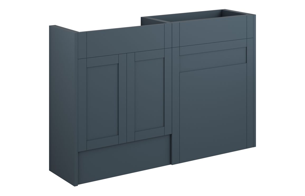 Arizona 1236mm Standard Basin & WC Unit Pack - Matt Arley Blue (Grey Cab)