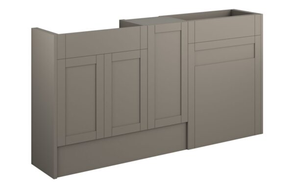 Arizona 1536mm Standard Basin WC & 1 Door Unit Pack - Matt Stone (Grey Cab)