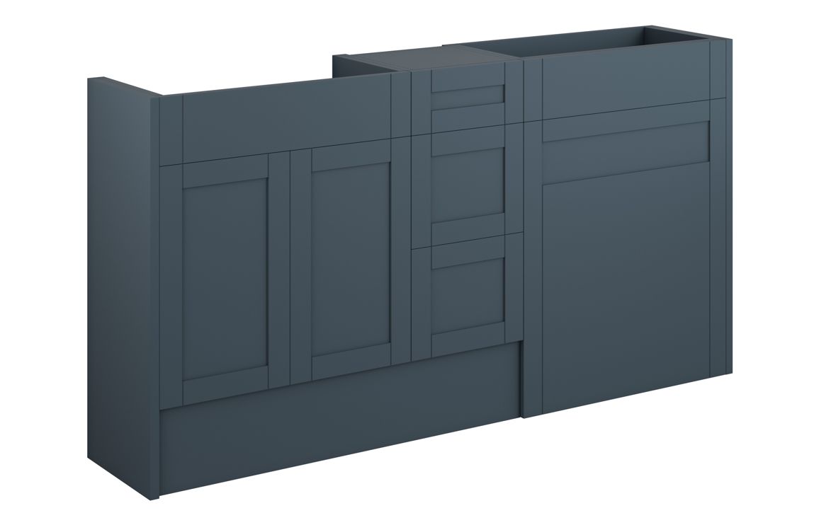 Arizona 1536mm Standard Basin WC & 3 Drawer Unit Pack - Matt Arley Blue (Oak Cab)