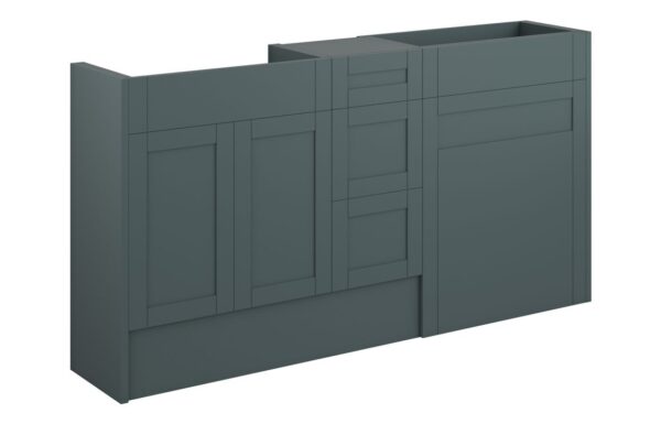 Arizona 1536mm Standard Basin WC & 3 Drawer Unit Pack - Matt Green Camo (Grey Cab)