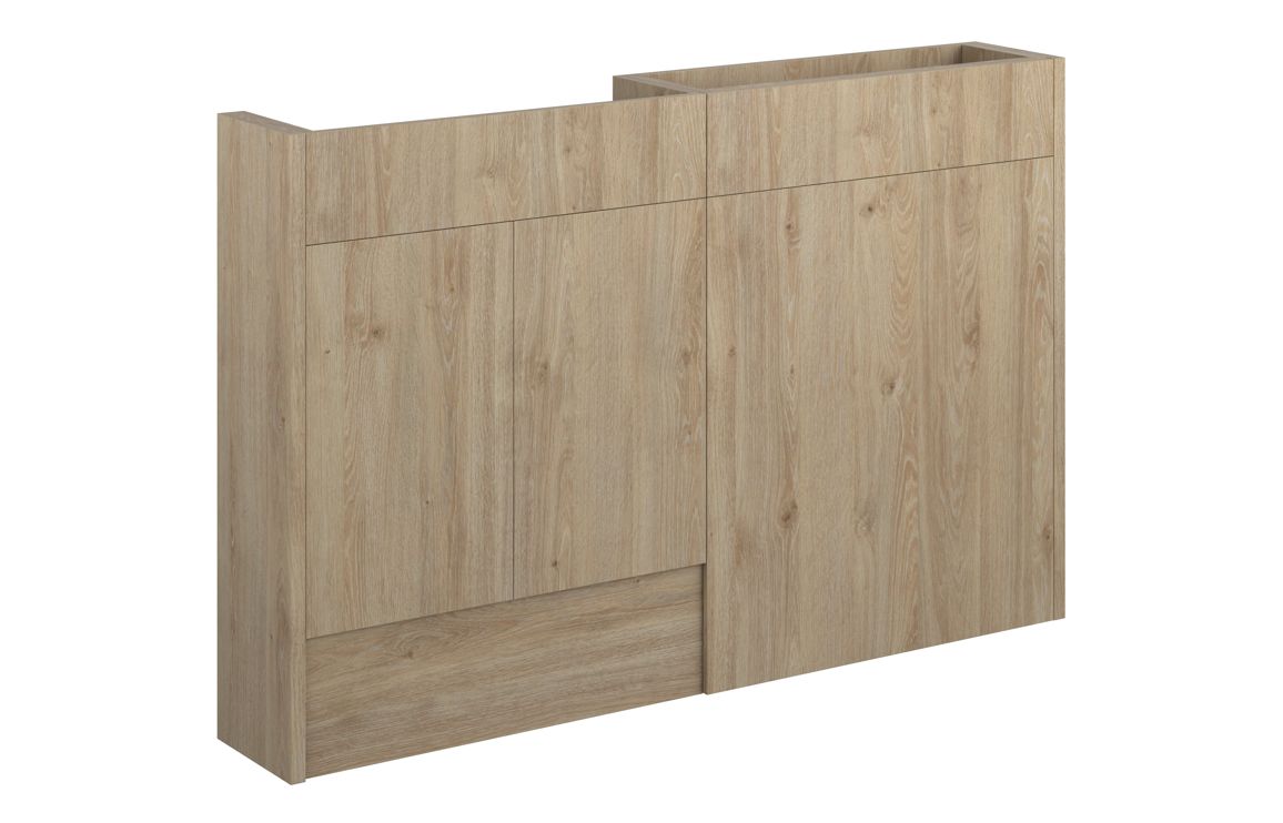 Nevada 1236mm Slim Basin & WC Unit Pack - Havana Oak (Oak Cab)