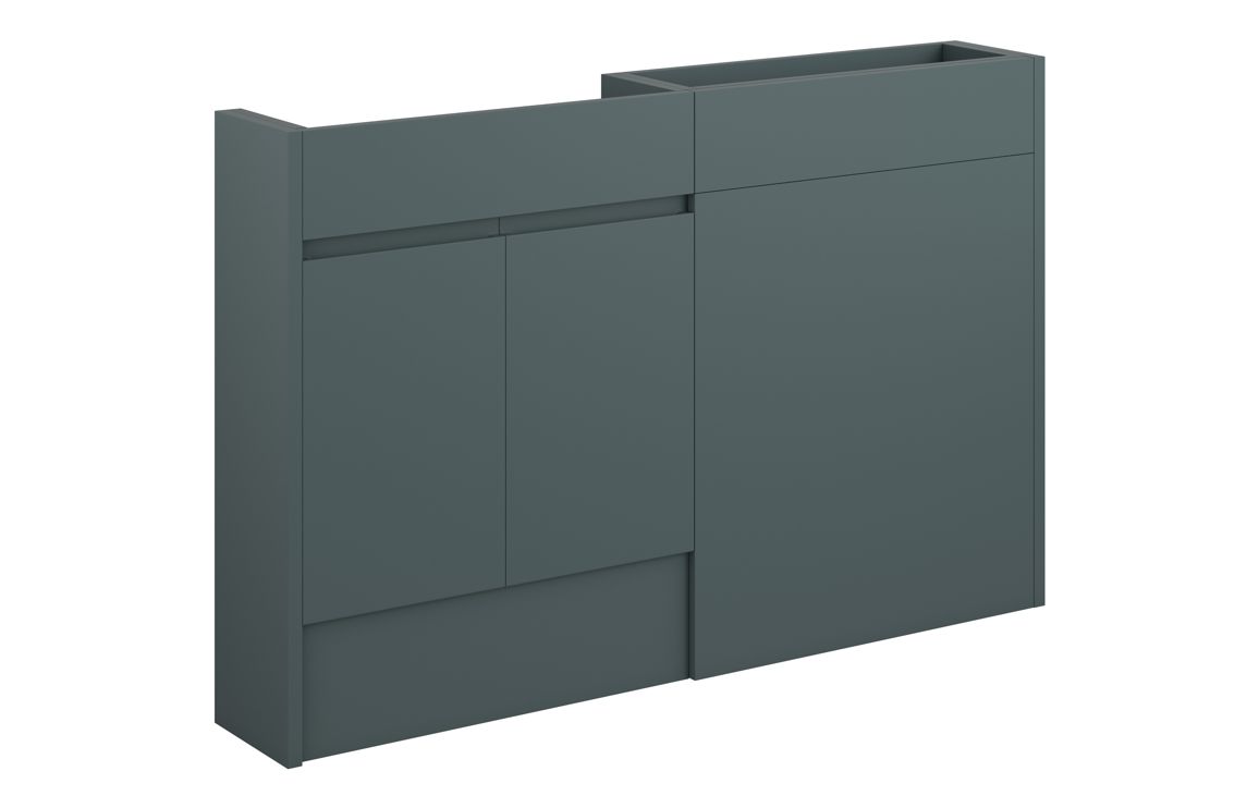 Kentucky 1236mm Slim Basin & WC Unit Pack - Matt Green Camo (Grey Cab)