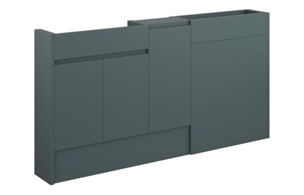 Kentucky 1536mm Slim Basin WC & 1 Door Unit Pack - Matt Green Camo (Grey Cab)