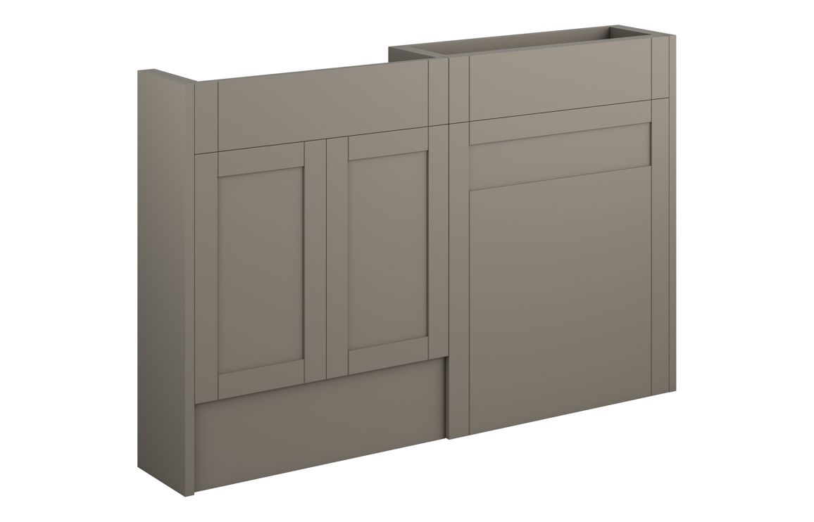 Arizona 1236mm Slim Basin & WC Unit Pack - Matt Stone (Grey Cab)