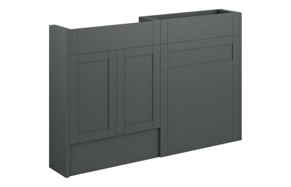 Arizona 1236mm Slim Basin & WC Unit Pack - Matt Graphite Grey (Grey Cab)