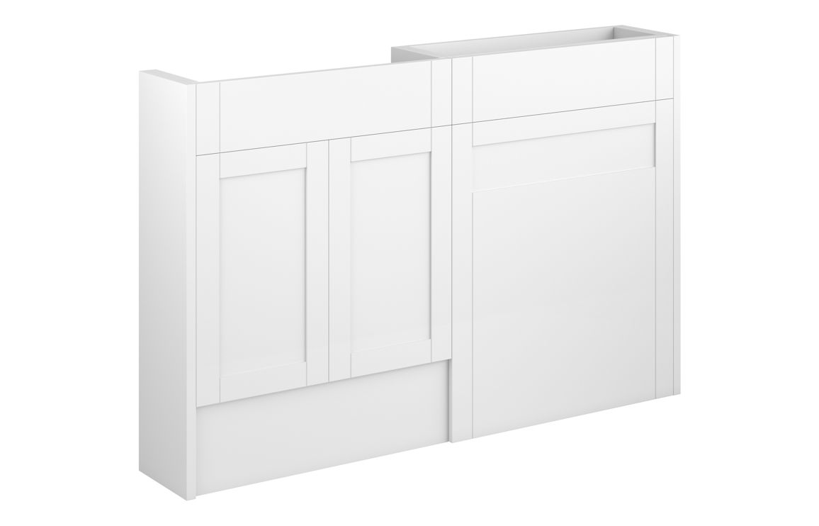 Arizona 1236mm Slim Basin & WC Unit Pack - Matt White (Oak Cab)