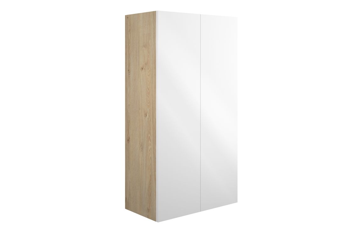 Nevada 600mm Standard 2 Door Storage Unit - White Gloss (Oak Cab)
