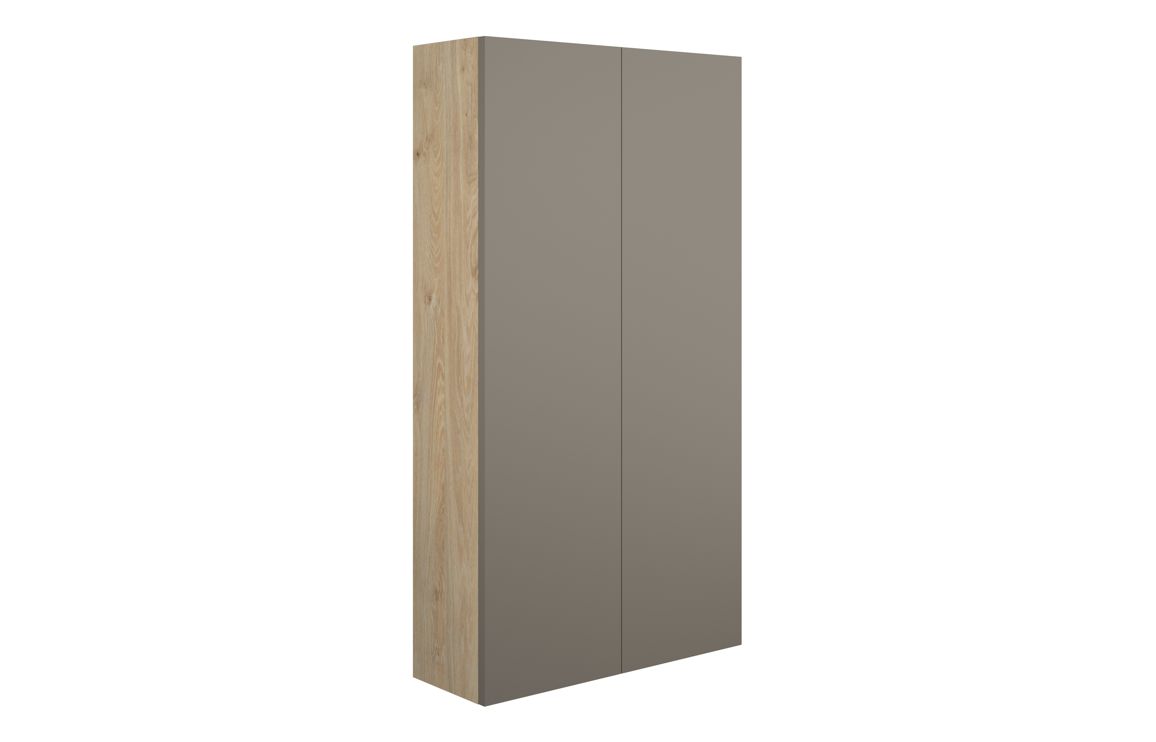 Nevada 600mm Slim 2 Door Storage Unit - Matt Stone (Oak Cab)
