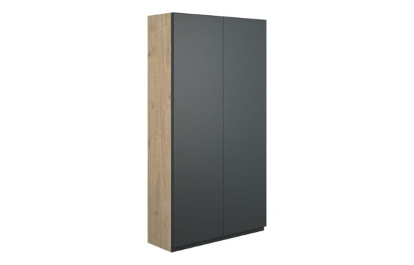 Kentucky 600mm Slim 2 Door Storage Unit - Matt Graphite Grey (Oak Cab)