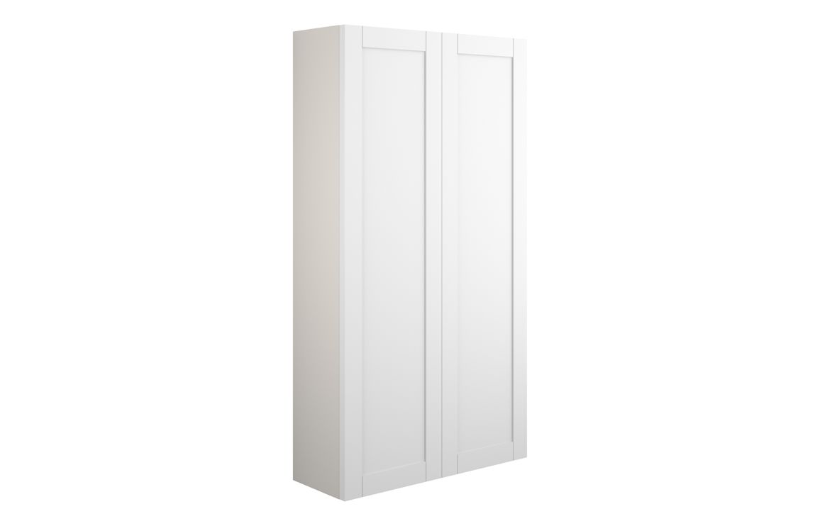 Arizona 600mm Slim 2 Door Storage Unit - Matt White (Grey Cab)